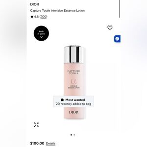 Dior Capture Totale Essence Toner Lotion in Soft Pink